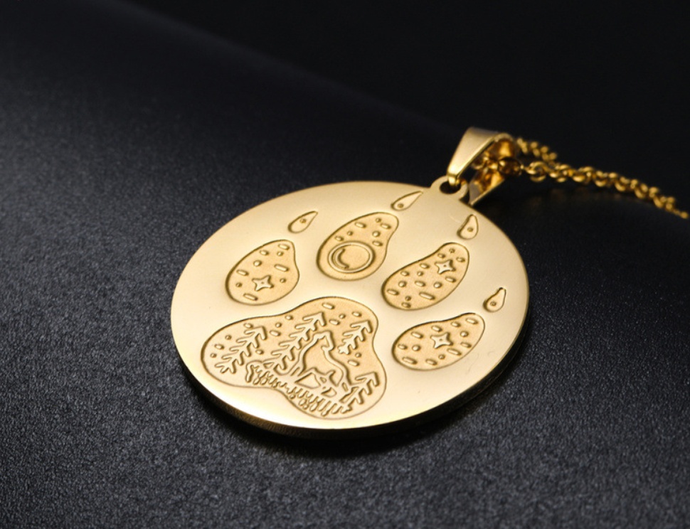 Collier Empreinte Féline – Élégance dorée sauvage – Image 5