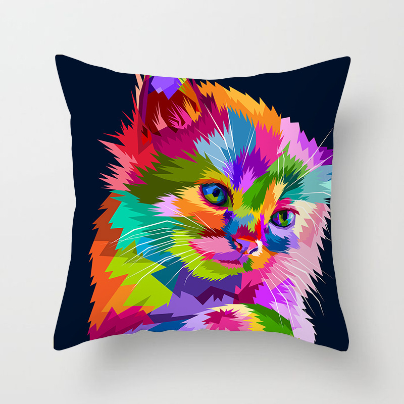 Coussin déco Pop Art – Animaux sauvagement stylés – Image 4