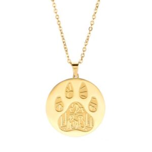 Collier Empreinte Féline – Élégance dorée sauvage