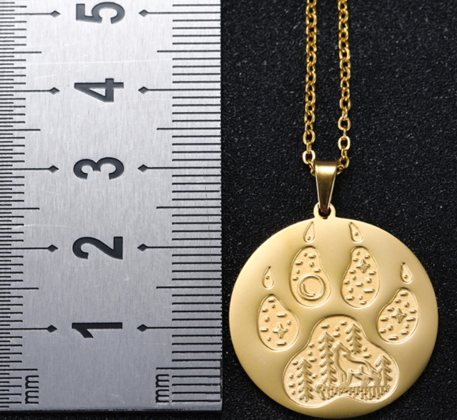 Collier Empreinte Féline – Élégance dorée sauvage – Image 6