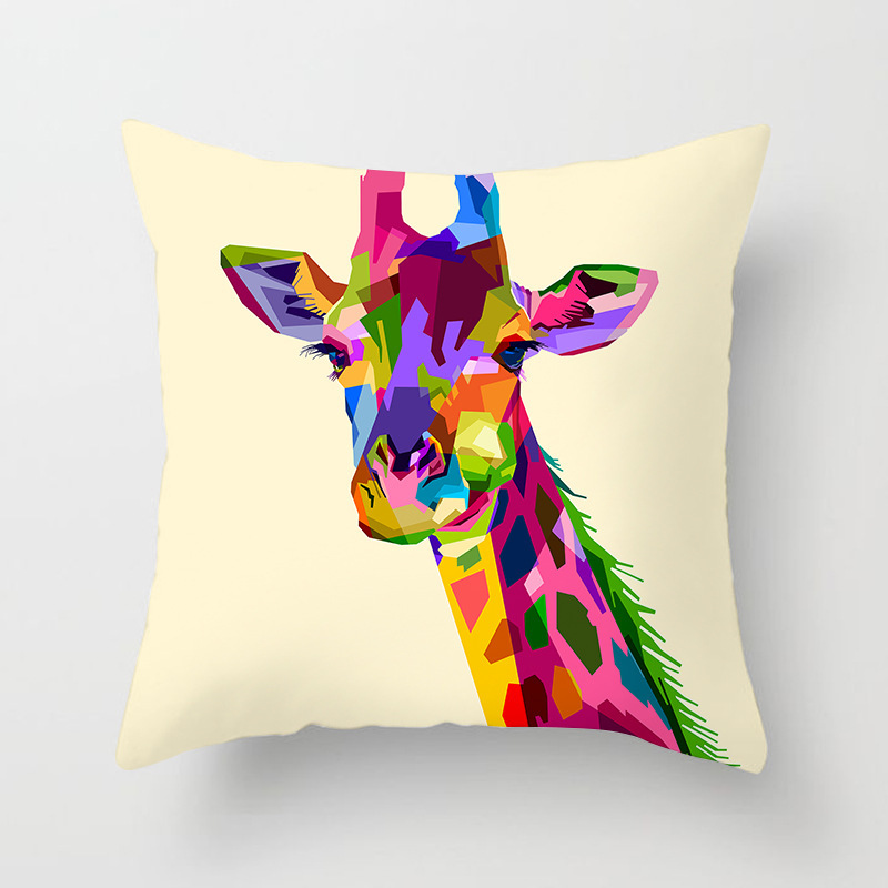 Coussin déco Pop Art – Animaux sauvagement stylés – Image 10